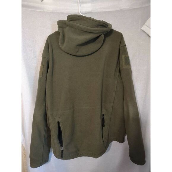 Unbranded Hooded Fleece Jacket Men's Size Extra Large Medium Weight Many Pockets - Picture 8 of 10